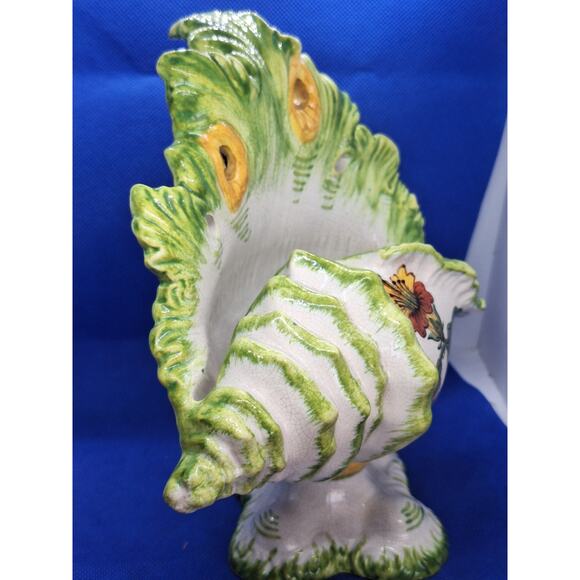 Jay Willfred Footed Seashell Rare Pattern! Made In Italy 1995- Bright & Cheery! - Picture 11 of 12
